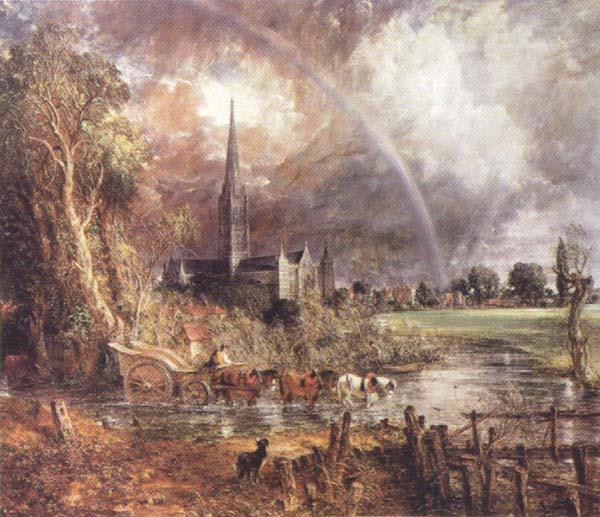 John Constable Salisbury Cathedral from the Meadows France oil painting art
